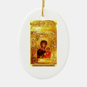 En Céramique Ornement d'icône de Panagia Soumela
