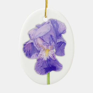 En Céramique Ornement d'Iris pourpre