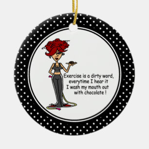 En Céramique Ornement drôle de Noël d'humour de chocolat