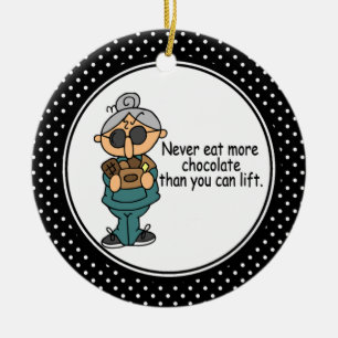 En Céramique Ornement drôle de Noël d'humour de régime