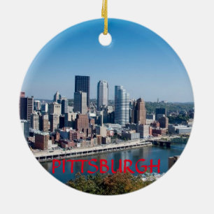 En Céramique Ornement du cercle de Pittsburgh Pennsylvanie