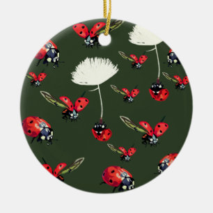 En Céramique Ornement du cercle des Ladybirds