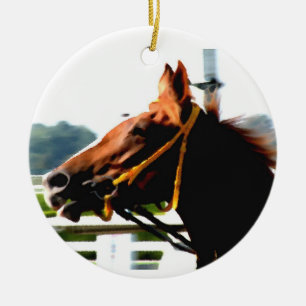 En Céramique Ornement du cheval de course