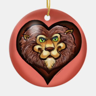 En Céramique Ornement du coeur du lion