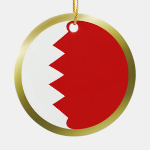 En Céramique Ornement du drapeau de Bahreïn