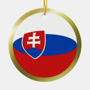 En Céramique Ornement du drapeau de la Slovaquie