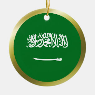En Céramique Ornement du drapeau de l'Arabie saoudite