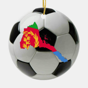 En Céramique Ornement du football du football de l'Érythrée