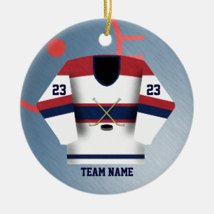 En Céramique Ornement du Jersey de joueur de hockey