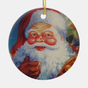 En Céramique Ornement du Père Noël très Cool