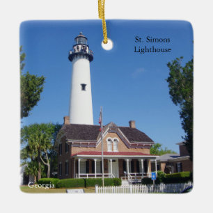 En Céramique Ornement du phare St. Simons