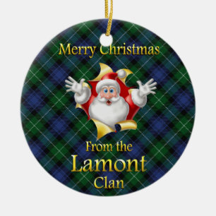 En Céramique Ornement écossais de Noël de Lamont de clan