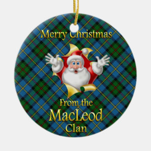 En Céramique Ornement écossais de Noël de MacLeod de clan