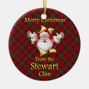 En Céramique Ornement écossais de Noël de Stewart de clan