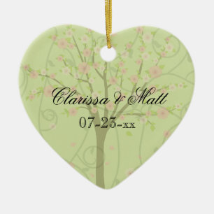 En Céramique Ornement fait sur commande de souvenir de coeur