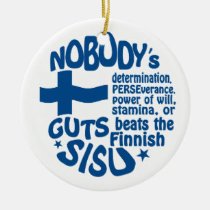 En Céramique Ornement finlandais de SISU, double face
