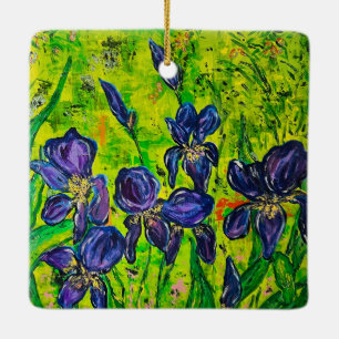 En Céramique Ornement Iris