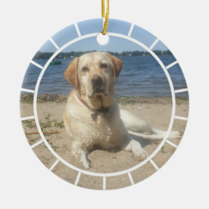 En Céramique Ornement jaune de labrador retriever