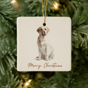 En Céramique Ornement Joyeux Noël Photo de Chien Personnalisé