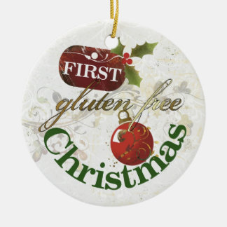 En Céramique Ornement libre de Noël de premier gluten