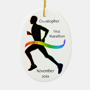 En Céramique Ornement masculin de ruban d'arc-en-ciel de