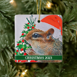 En Céramique Ornement mignon Chipmunk