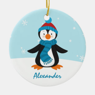 En Céramique Ornement mignon de Noël de pingouin