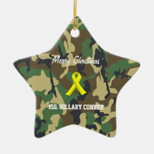 En Céramique Ornement militaire de Noël