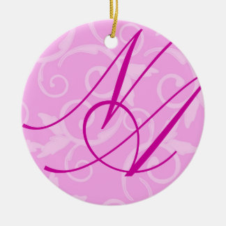 En Céramique Ornement - monogramme Girly de remous