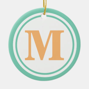 En Céramique Ornement Monogramme personnalisé