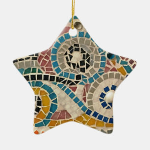 En Céramique Ornement Mosaic Star