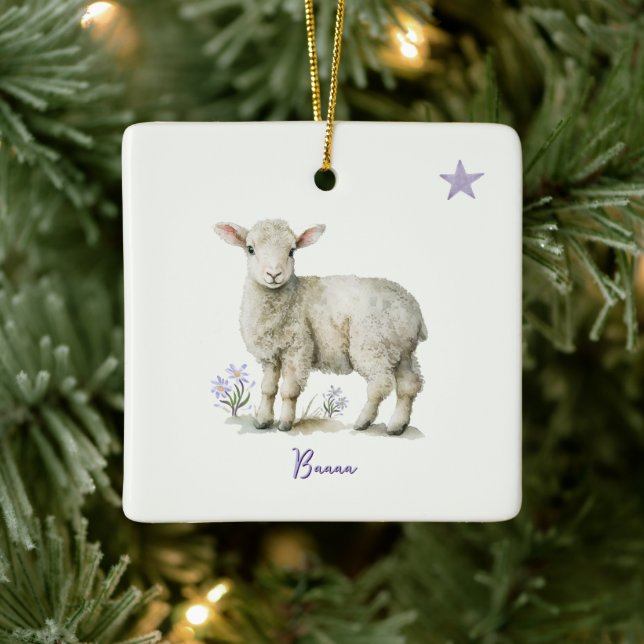 En Céramique Ornement - Mouton (Arbre)
