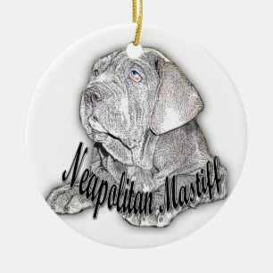 En Céramique Ornement napolitain de mastiff