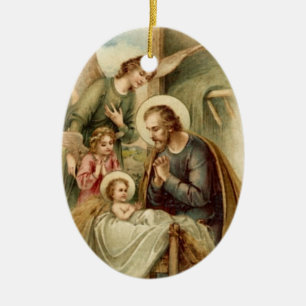 En Céramique Ornement : Nativité de St Joseph