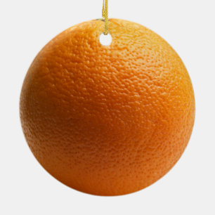 En Céramique Ornement Orange Arbre de Noël