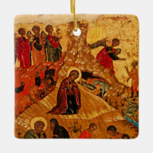 En Céramique Ornement orthodoxe d'icône de nativité