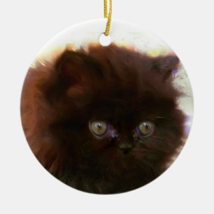 En Céramique Ornement persan noir de chaton