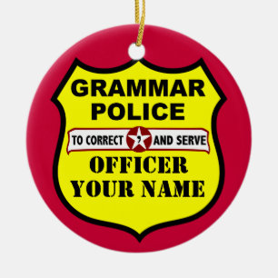En Céramique Ornement personnalisable de police de grammaire