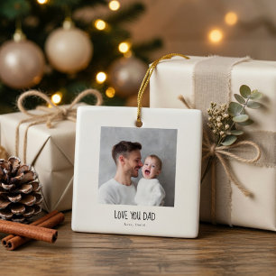 En Céramique Ornement personnalisé avec photo de Papa Sur mes