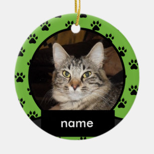 En Céramique Ornement personnalisé de Noël pour votre chat