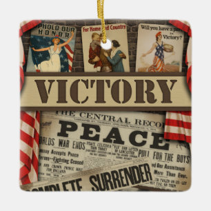 En Céramique Ornement personnalisé de victoire de 2ÈME GUERRE