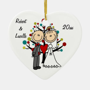 En Céramique Ornement personnalisé ęr par Noël de couples de