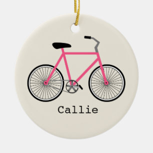 En Céramique Ornement personnalisé par bicyclette de roses