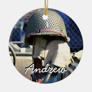 En Céramique Ornement personnalisé par casque militaire