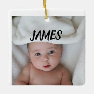 EN CÉRAMIQUE ORNEMENT PHOTO BÉBÉ SUR MESURE