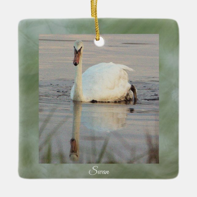 En Céramique Ornement photo de Swan (Devant)