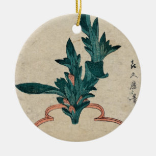 En Céramique Ornement Plante pointillé