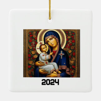 En Céramique Ornement pour Noël 2024 Ukraine