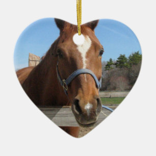 En Céramique Ornement quart doux de cheval