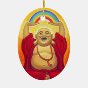 En Céramique Ornement riant d'arc-en-ciel de Bouddha